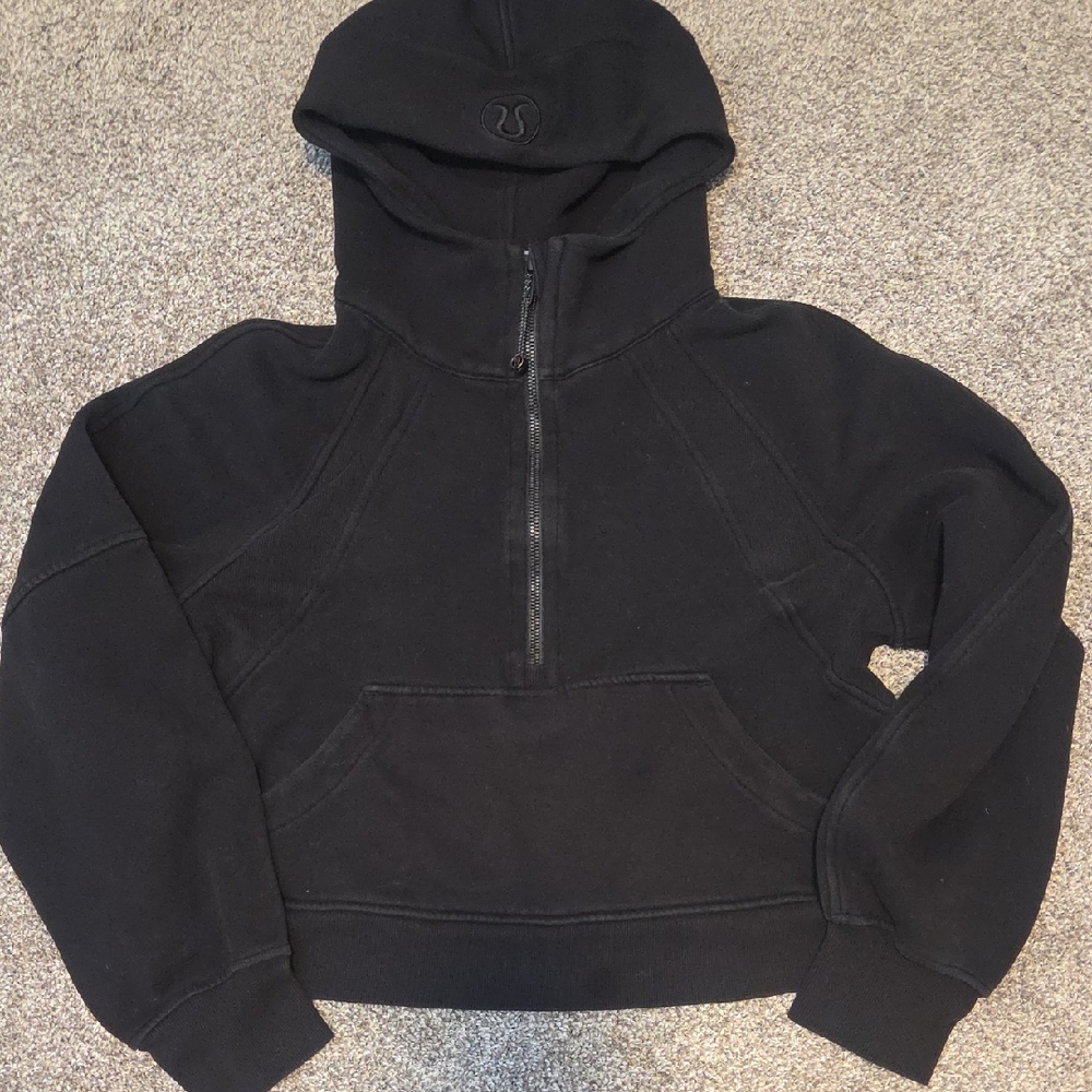 Lululemon Scuba Black Half-Zip Hoodie